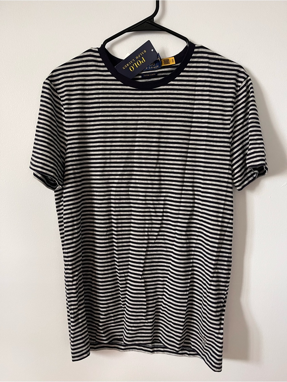 Ralph Lauren Black and White Striped Short Sleeve Tee